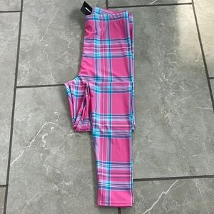 Black Milk Pink Plaid Leggings